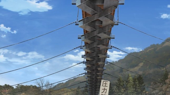 Under the Ryōgoku Suspension Bridge